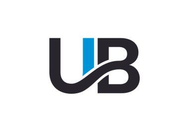 U B İlk Harf Logo tasarım vektör şablonu, Şirket İş Kimliği için Grafik Alfabe Sembolü