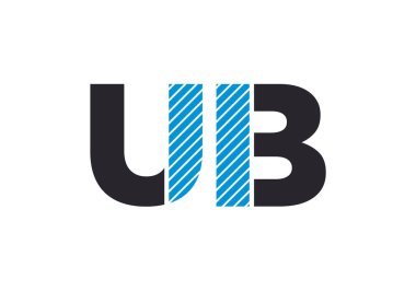 U B İlk Harf Logo tasarım vektör şablonu, Şirket İş Kimliği için Grafik Alfabe Sembolü