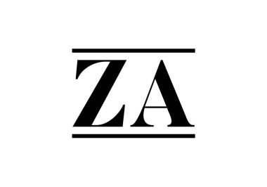 Z A İlk Harf Logosu tasarım vektör şablonu, Şirket İş Kimliği Grafik Alfabesi Sembolü