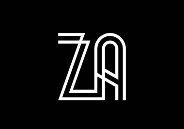 Z A İlk Harf Logosu tasarım vektör şablonu, Şirket İş Kimliği Grafik Alfabesi Sembolü
