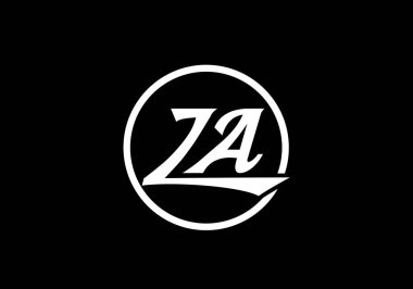 Z A İlk Harf Logosu tasarım vektör şablonu, Şirket İş Kimliği Grafik Alfabesi Sembolü