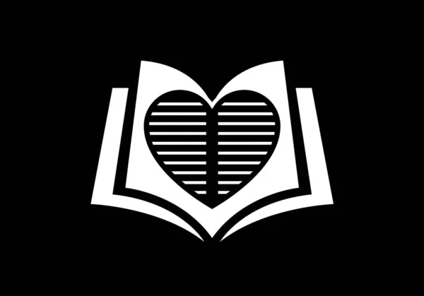 Creative Book Concept Logo Design Template Logotipo Educação — Vetor de Stock
