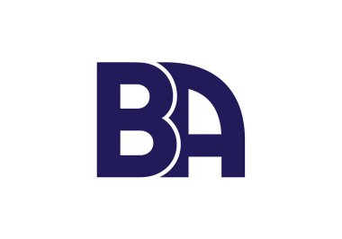 B A İlk Harf Logo tasarım vektör şablonu, Şirket İş Kimliği için Grafik Alfabe Sembolü
