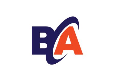B A İlk Harf Logo tasarım vektör şablonu, Şirket İş Kimliği için Grafik Alfabe Sembolü