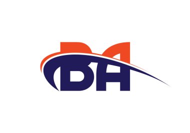 B A İlk Harf Logo tasarım vektör şablonu, Şirket İş Kimliği için Grafik Alfabe Sembolü