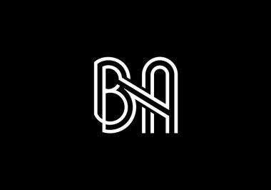 B A İlk Harf Logo tasarım vektör şablonu, Şirket İş Kimliği için Grafik Alfabe Sembolü