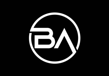B A İlk Harf Logo tasarım vektör şablonu, Şirket İş Kimliği için Grafik Alfabe Sembolü