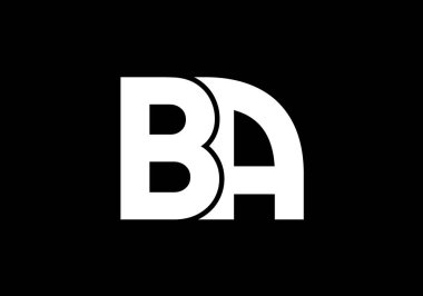 B A İlk Harf Logo tasarım vektör şablonu, Şirket İş Kimliği için Grafik Alfabe Sembolü