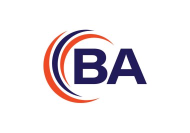 B A İlk Harf Logo tasarım vektör şablonu, Şirket İş Kimliği için Grafik Alfabe Sembolü