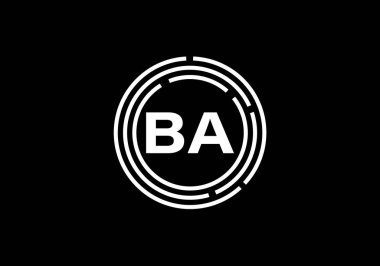 B A İlk Harf Logo tasarım vektör şablonu, Şirket İş Kimliği için Grafik Alfabe Sembolü