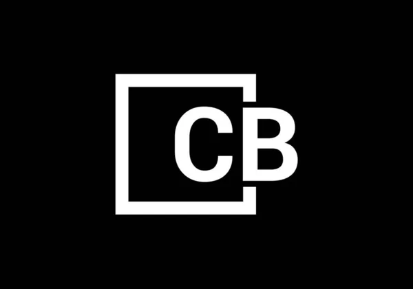 Cb初始字母标志设计向量模板 公司业务身份的图形字母符号 — 图库矢量图片