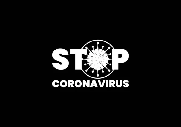 Coronavírus Covid Símbolo Luta Contra Coronavírus Pare Sinal Vírus Infecção — Vetor de Stock