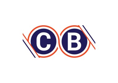 C B İlk Harf Logo tasarım vektör şablonu, Şirket İş Kimliği için Grafik Alfabe Sembolü