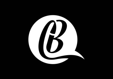 C B İlk Harf Logo tasarım vektör şablonu, Şirket İş Kimliği için Grafik Alfabe Sembolü