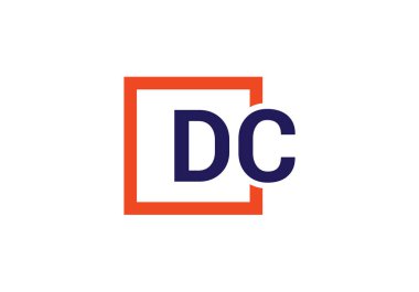 D C İlk Harf Logo tasarım vektör şablonu, Şirket İş Kimliği için Grafik Alfabe Sembolü