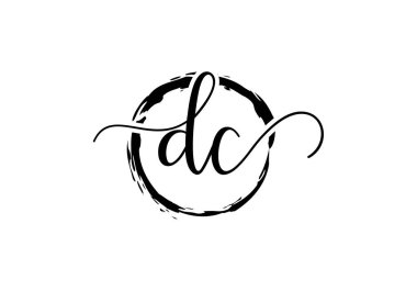 D C İlk Harf Logo tasarım vektör şablonu, Şirket İş Kimliği için Grafik Alfabe Sembolü