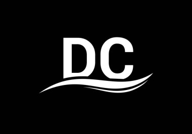 D C İlk Harf Logo tasarım vektör şablonu, Şirket İş Kimliği için Grafik Alfabe Sembolü