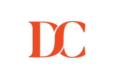 D C İlk Harf Logo tasarım vektör şablonu, Şirket İş Kimliği için Grafik Alfabe Sembolü