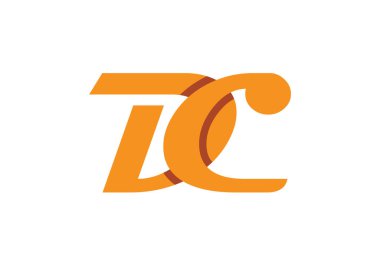 D C İlk Harf Logo tasarım vektör şablonu, Şirket İş Kimliği için Grafik Alfabe Sembolü
