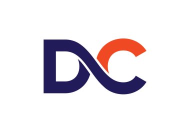 D C İlk Harf Logo tasarım vektör şablonu, Şirket İş Kimliği için Grafik Alfabe Sembolü