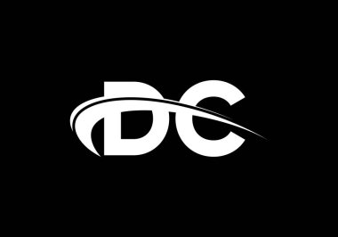 D C İlk Harf Logo tasarım vektör şablonu, Şirket İş Kimliği için Grafik Alfabe Sembolü