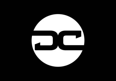 D C İlk Harf Logo tasarım vektör şablonu, Şirket İş Kimliği için Grafik Alfabe Sembolü