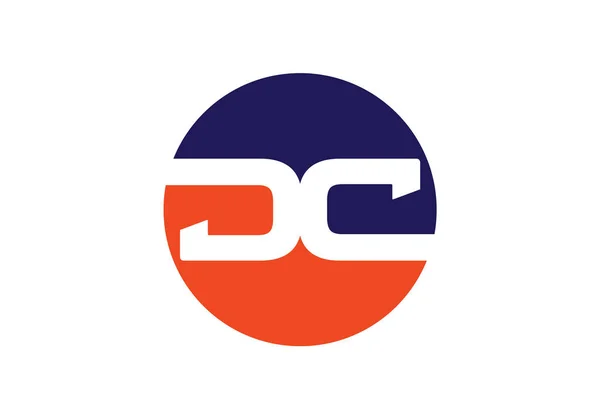 D C İlk Harf Logo tasarım vektör şablonu, Şirket İş Kimliği için Grafik Alfabe Sembolü