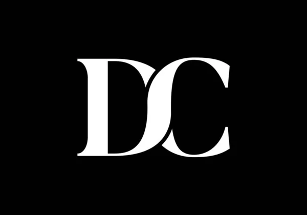 D C İlk Harf Logo tasarım vektör şablonu, Şirket İş Kimliği için Grafik Alfabe Sembolü