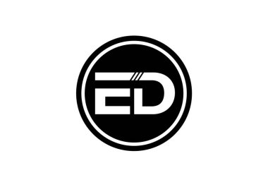 E D Başlangıç Harfi Logo tasarım vektör şablonu, Şirket İş Kimliği için Grafik Alfabe Sembolü