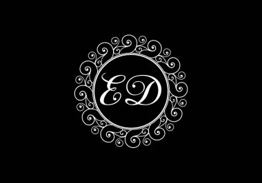 E D Başlangıç Harfi Logo tasarım vektör şablonu, Şirket İş Kimliği için Grafik Alfabe Sembolü