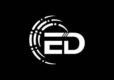 E D Başlangıç Harfi Logo tasarım vektör şablonu, Şirket İş Kimliği için Grafik Alfabe Sembolü