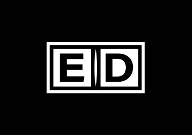 E D Başlangıç Harfi Logo tasarım vektör şablonu, Şirket İş Kimliği için Grafik Alfabe Sembolü