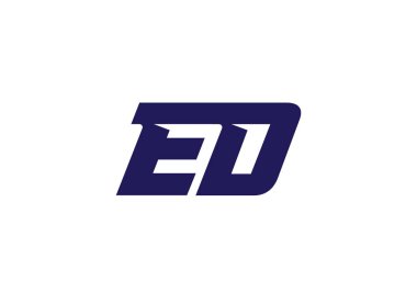 E D Başlangıç Harfi Logo tasarım vektör şablonu, Şirket İş Kimliği için Grafik Alfabe Sembolü