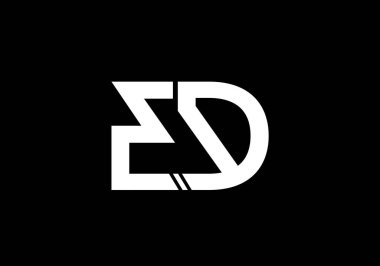 E D Başlangıç Harfi Logo tasarım vektör şablonu, Şirket İş Kimliği için Grafik Alfabe Sembolü