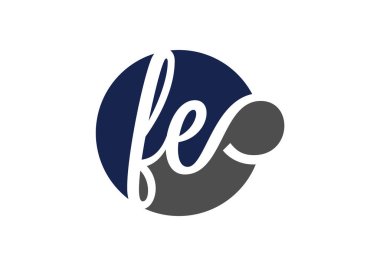 İlk Monogram FE Logo Tasarım Vektör Şablonu. FE Harf Logosu Tasarımı