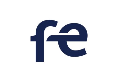İlk Monogram FE Logo Tasarım Vektör Şablonu. FE Harf Logosu Tasarımı
