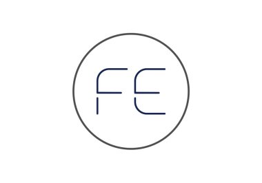 İlk Monogram FE Logo Tasarım Vektör Şablonu. FE Harf Logosu Tasarımı