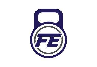 İlk Monogram FE Logo Tasarım Vektör Şablonu. FE Harf Logosu Tasarımı