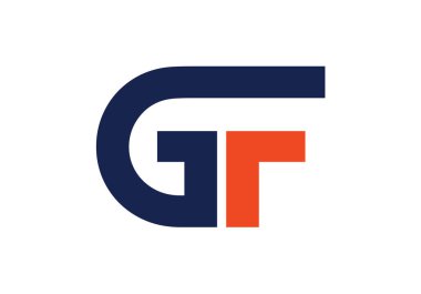 İlk Monogram Harf GF Logo Tasarım Vektör Şablonu. GF Harf Logo Tasarımı