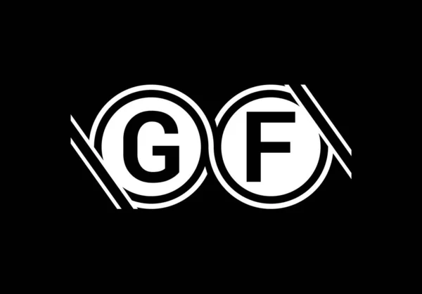 初始字母Gf标志设计向量模板 Gf字母标志设计 — 图库矢量图片