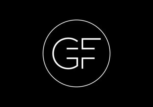 初始字母Gf标志设计向量模板 Gf字母标志设计 — 图库矢量图片