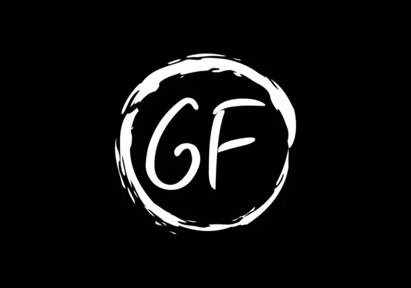 初始字母Gf标志设计向量模板 Gf字母标志设计 — 图库矢量图片