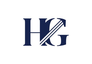 İlk Monogram Harf HG Logo Tasarım Vektör Şablonu. HG Harf Logosu Tasarımı
