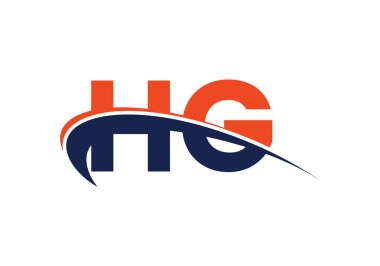 İlk Monogram Harf HG Logo Tasarım Vektör Şablonu. HG Harf Logosu Tasarımı