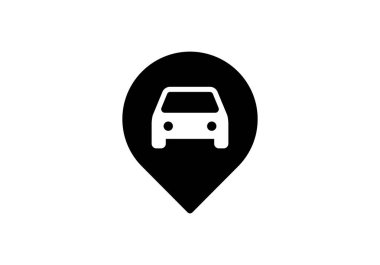 Konum simgesi vektörü. Pin işareti, navigasyon haritası, GPS, yön, yer, pusula, temas, arama konsepti. Grafik tasarım, logo, Web, UI, mobil uygulama için düz biçim