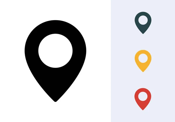 Lokalisierungssymbol Vektor Nadelschild Navigationskarte Gps Richtung Ort Kompass Kontakt Suchkonzept — Stockvektor