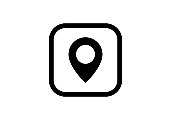 Lokalisierungssymbol Vektor Nadelschild Navigationskarte Gps Richtung Ort Kompass Kontakt Suchkonzept — Stockvektor