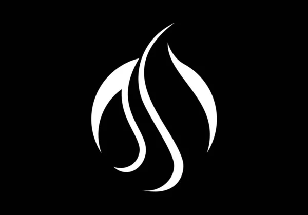 Projekt Logo Płomienia Ikona Pożaru Symbol Przemysłu Naftowego Gazowego Izolowany — Wektor stockowy