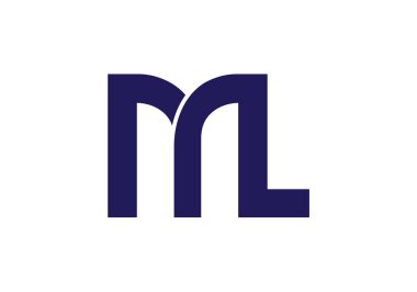 İlk Monogram M L Logo Tasarım Vektör Şablonu. ML Harf Logo Tasarımı