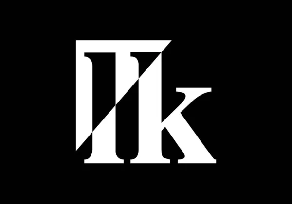 初始字母L K标志设计向量模板 Lk字母标志设计 — 图库矢量图片